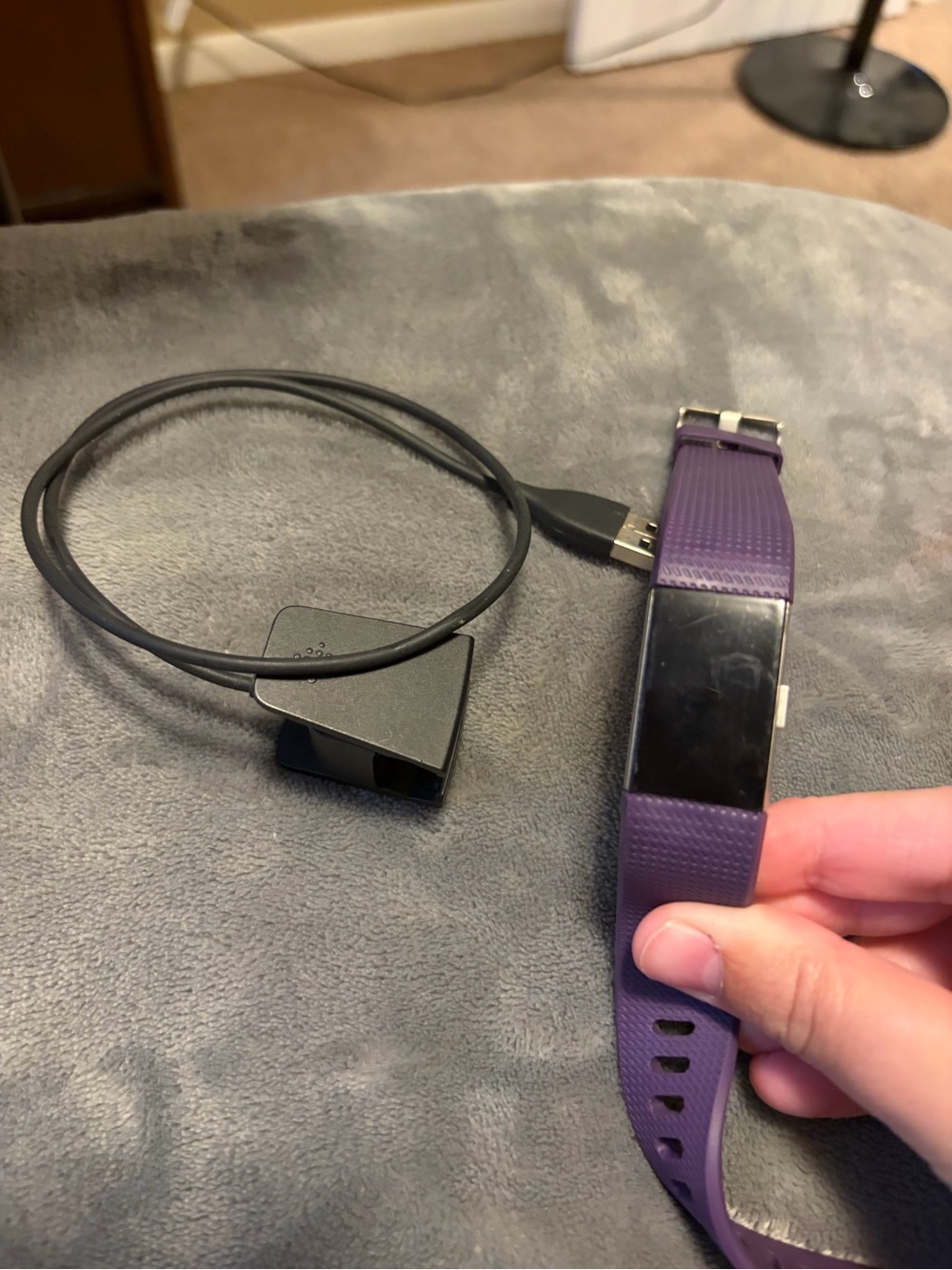 Fitbit Charge Fitness Tracker in Purple with USB Charger